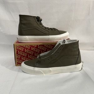 Olive Green Vans Sk8 Hi Tapered soft leather men’s size 9.5